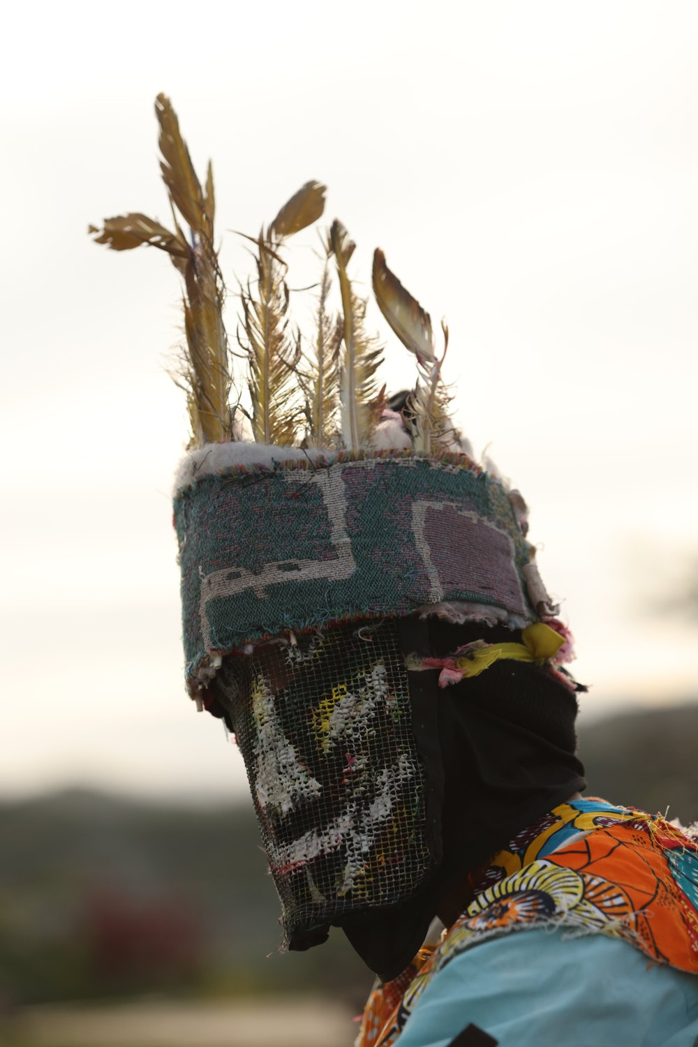 A Jonkonnu performer at Maroon Fest 2025